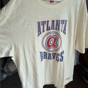 Mitchell & Ness Cream Atlanta Braves Tee